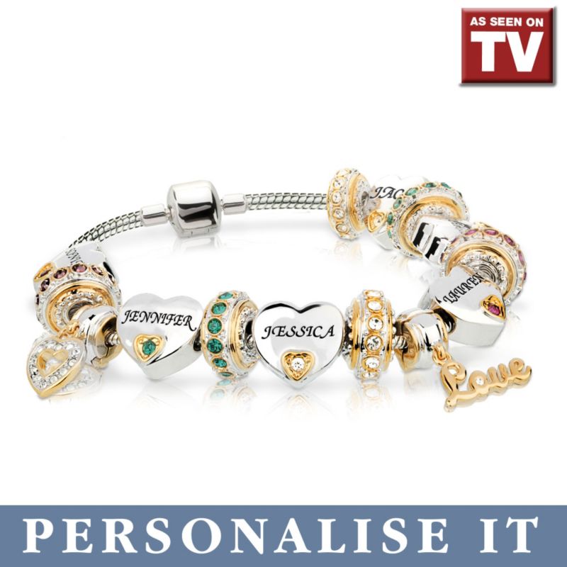 &#039;Forever In A Mothers Heart&#039; Personalised Bracelet