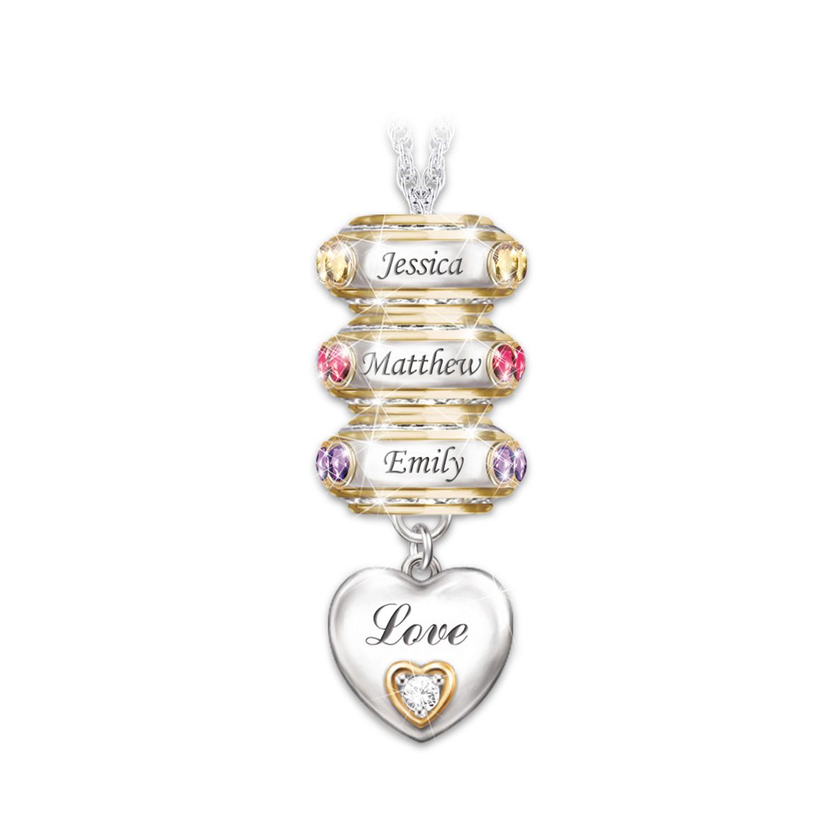 'Forever In A Mother's Heart' Personalised Pendant