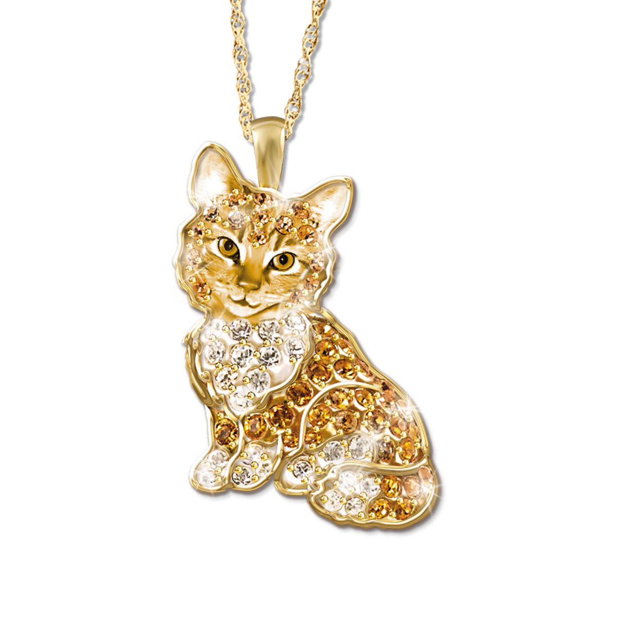 'Purr-fect Kitten' Svenka Crystal Pendant