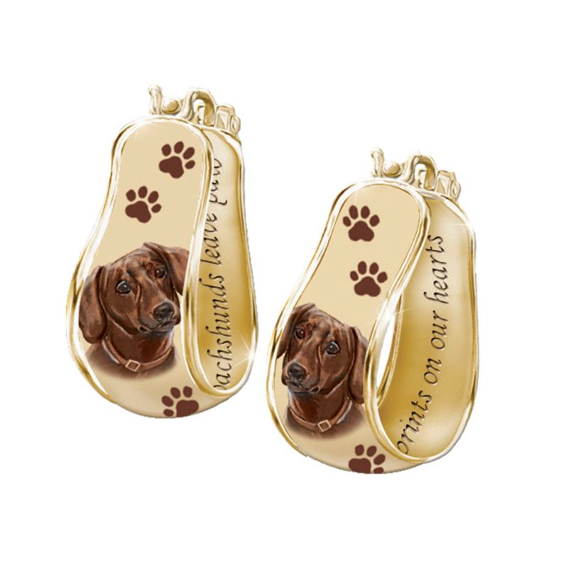 ‘My Loyal Dachshund’ Art Cuff Earrings