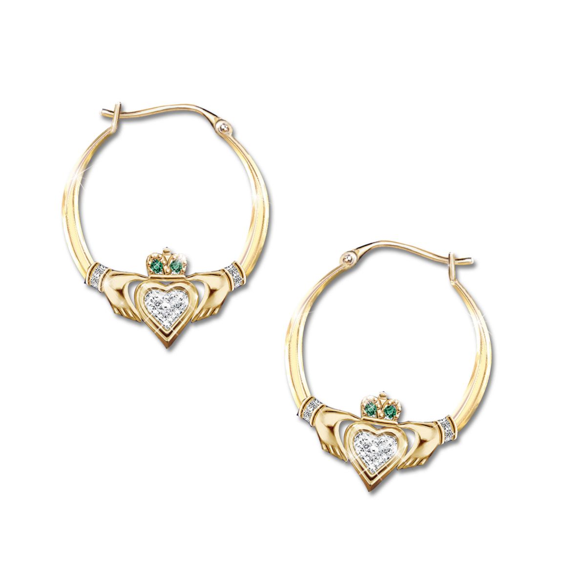 'Blessings Of The Emerald Isle' Crystal Earrings