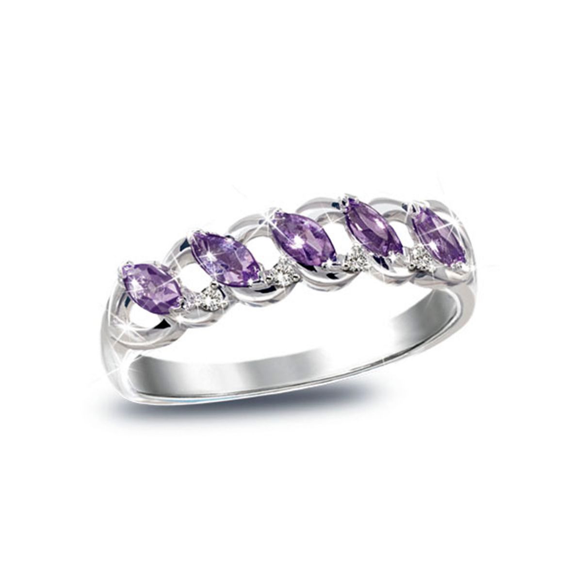 'Timeless' Amethyst And Diamond Ladies' Ring
