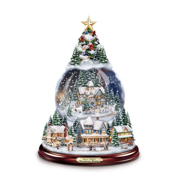 Thomas Kinkade 'Wondrous Winter' Illuminated Snowglobe