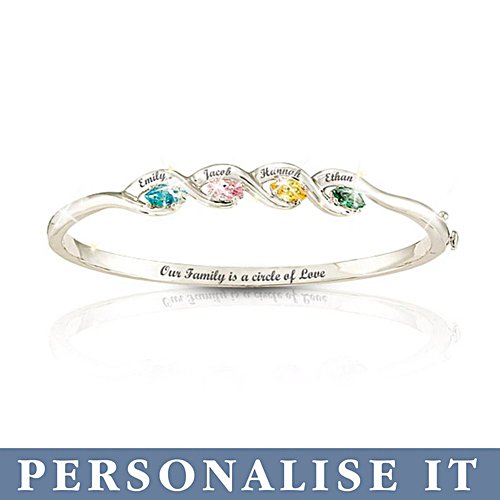 'Our Family Is A Circle Of Love' Personalised Bracelet 