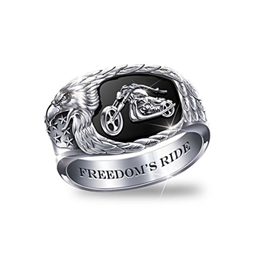 'Freedom's Ride' Men's Motorcycle Ring