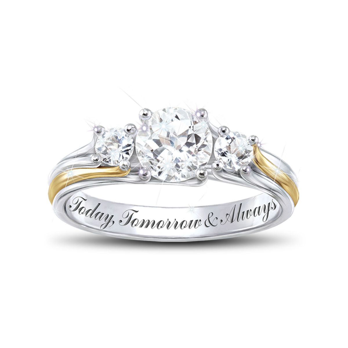 'I Am Yours' White Topaz Ring