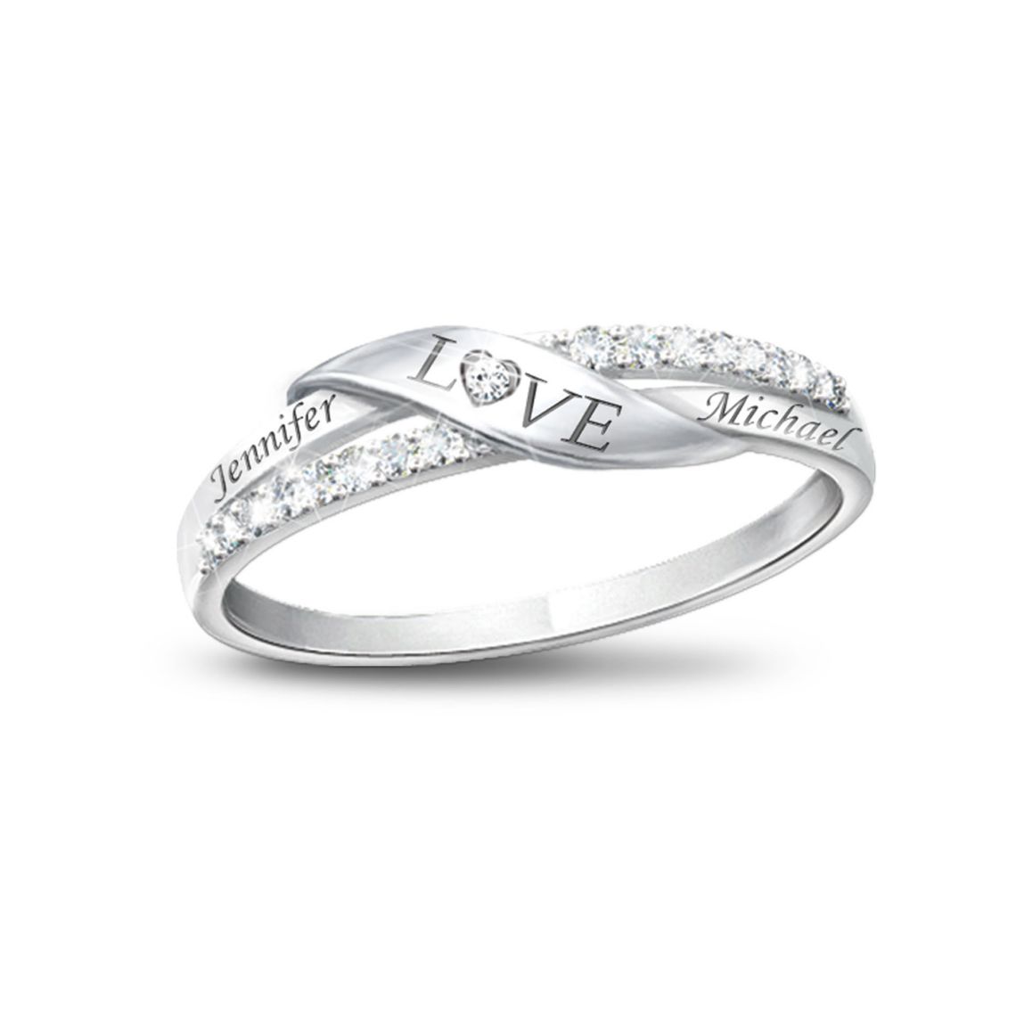 'Love' Personalised Diamond Ring