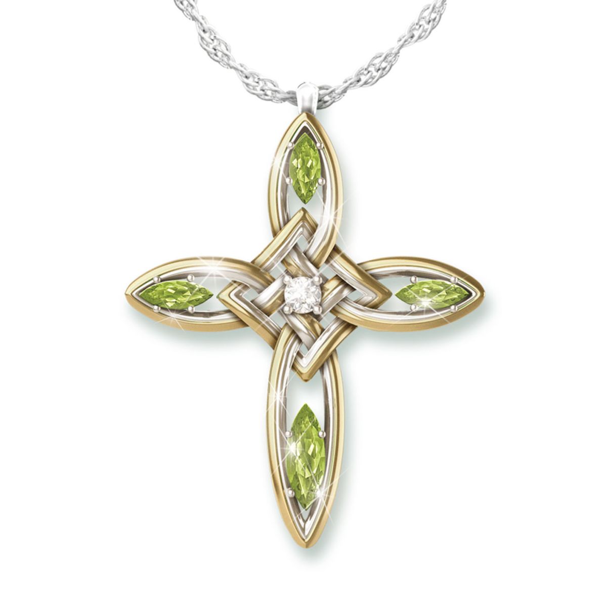 'Infinite Blessings' Diamond & Peridot Pendant