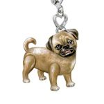 Pug top earrings silver