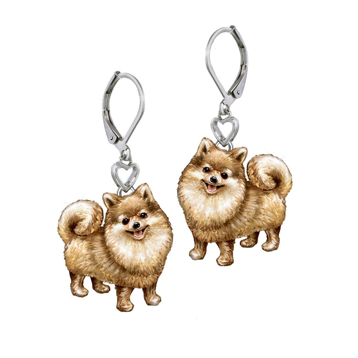 'Playful Pup' Pomeranian Earrings