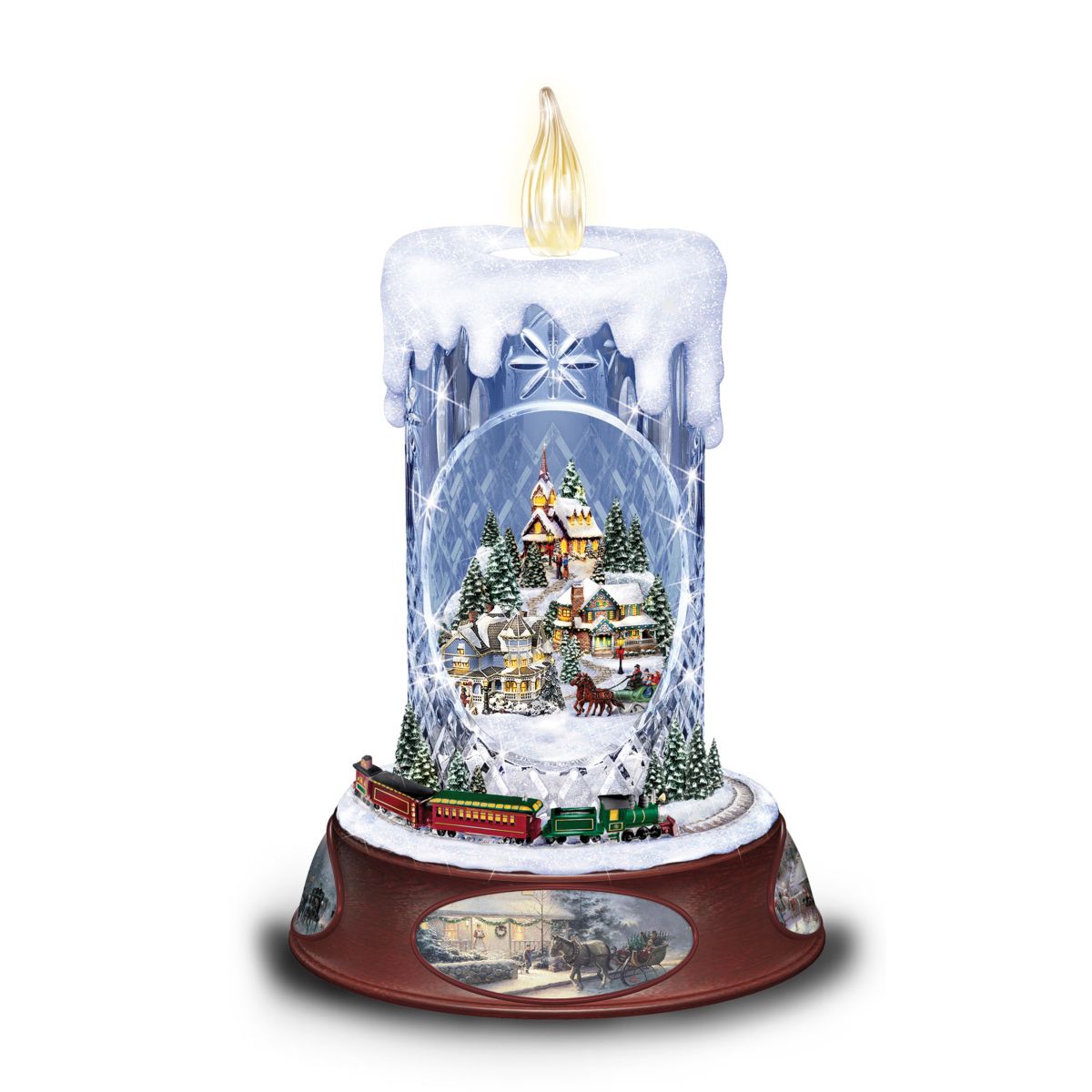 Thomas Kinkade 'Making Spirits Bright' Tabletop Centrepiece