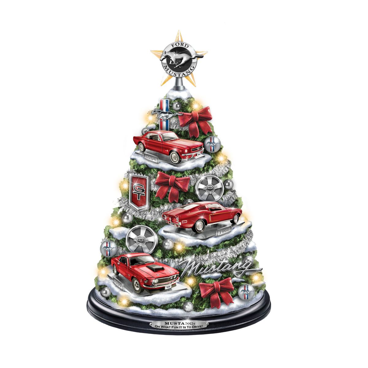 'Oh What Fun It Is To Drive!' Mustang Tabletop Tree