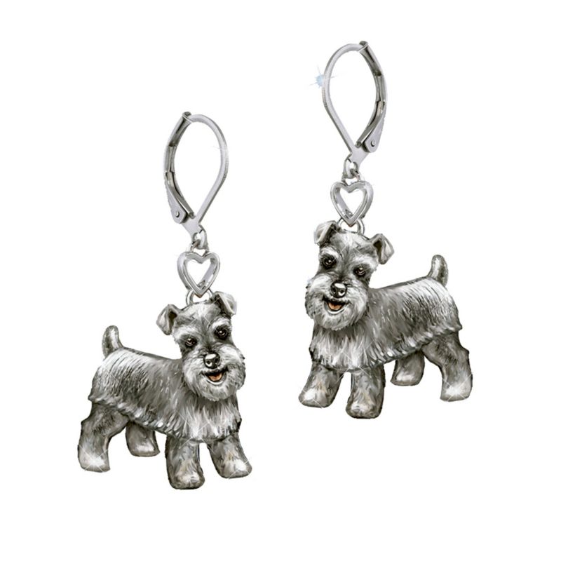 'Playful Pup' Schnauzer Earrings