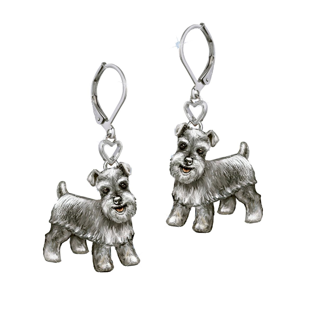 'Playful Pup' Schnauzer Earrings