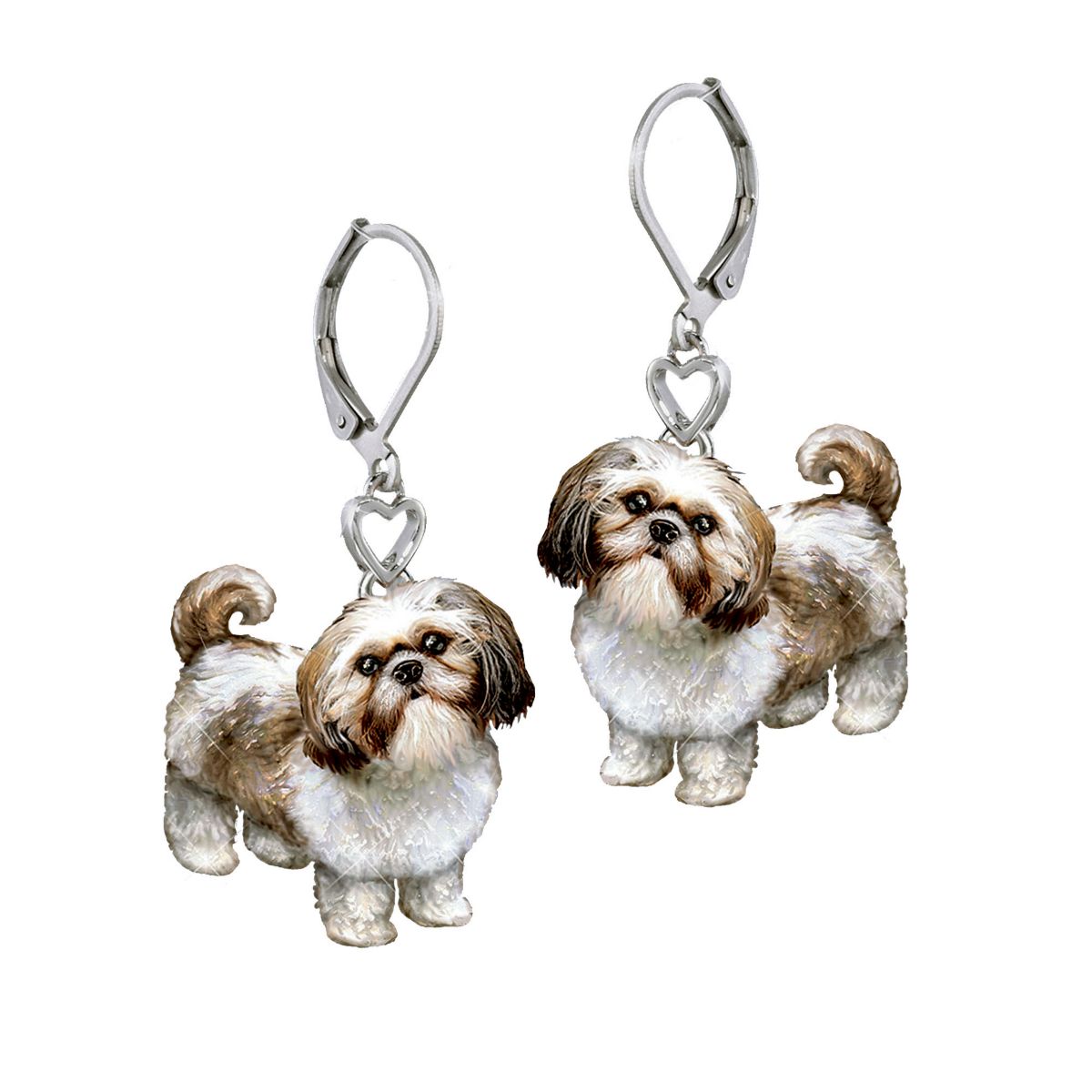 'Playful Pup' Shih Tzu Earrings