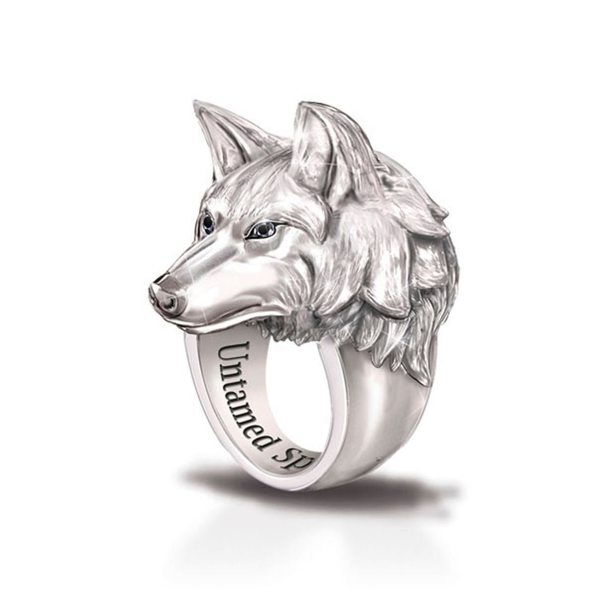 'Leader Of The Pack' Men's Wolf Ring
