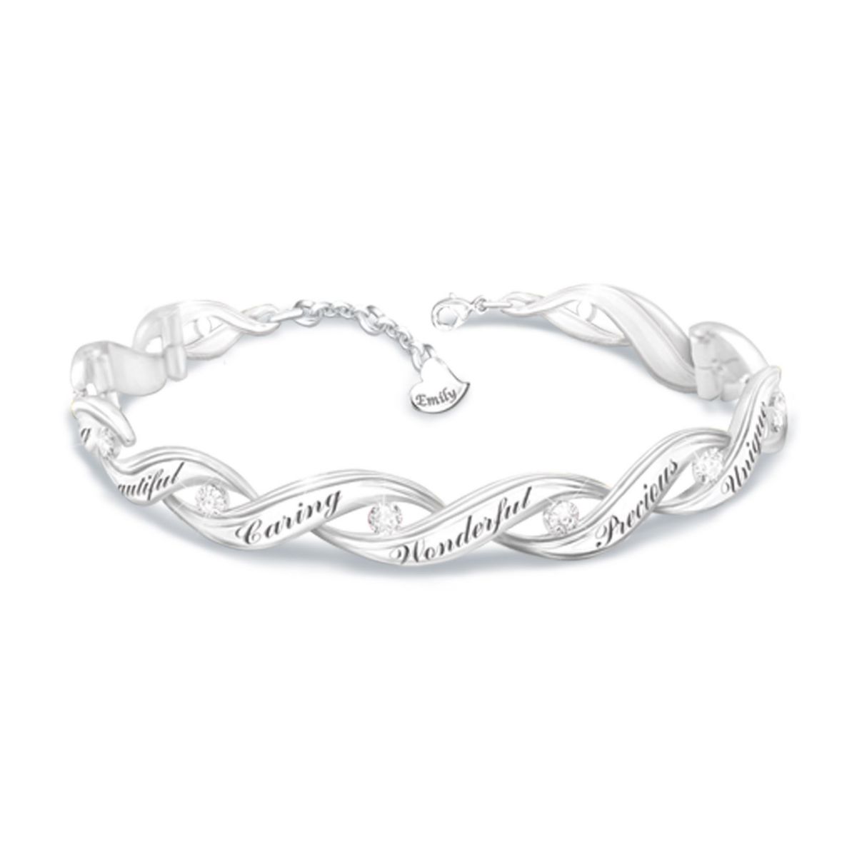 'All That You Are' Daughter Personalised Diamond Bracelet
