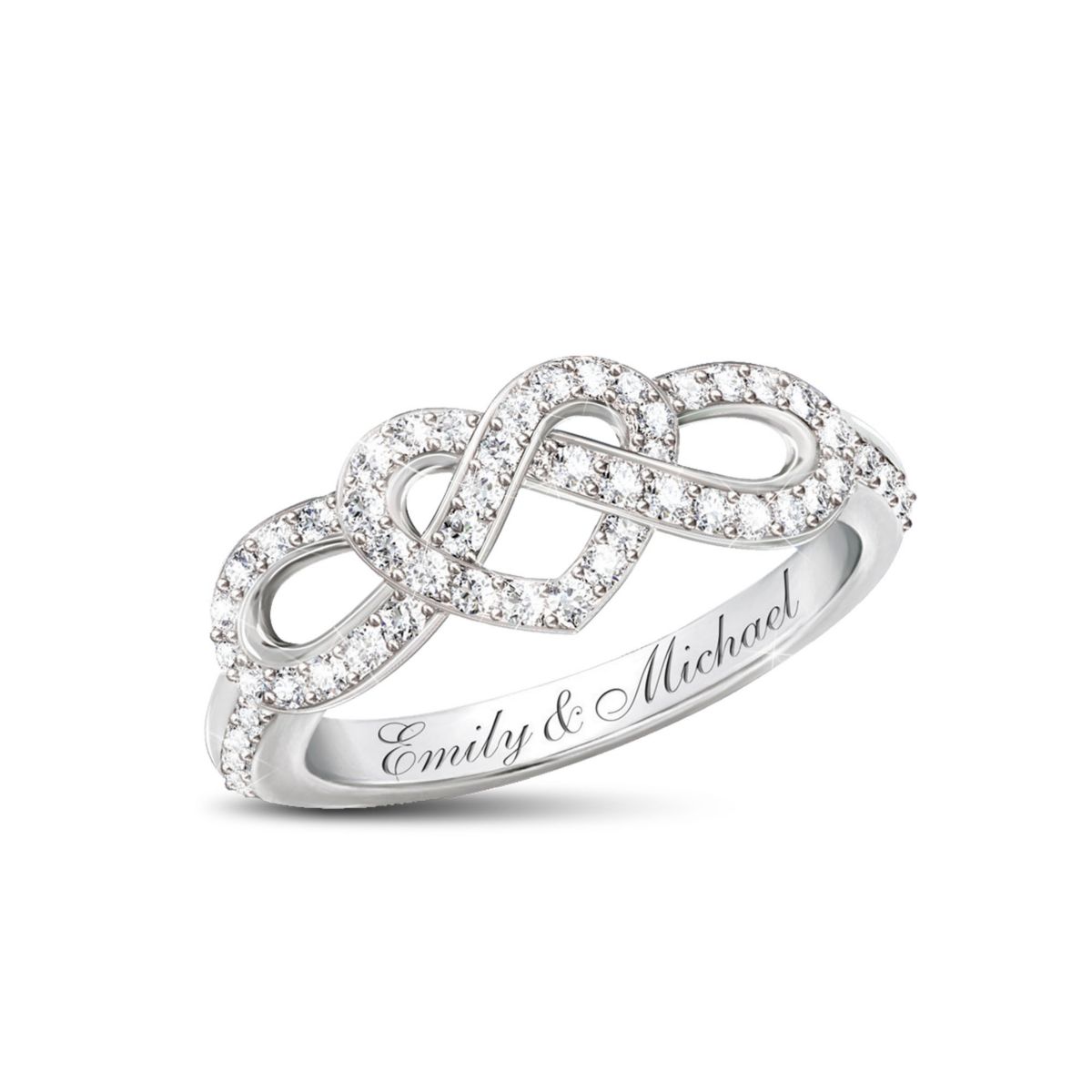 'Joined In Love' Personalised Diamond Ring