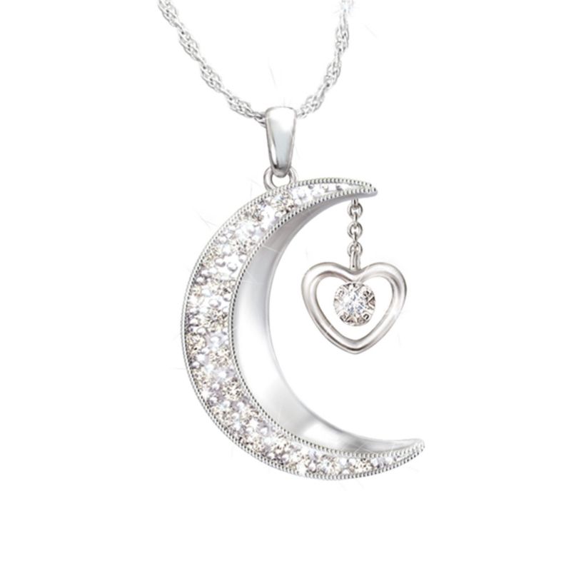 &#039;I Love You To The Moon And Back&#039; Granddaughter Pendant 