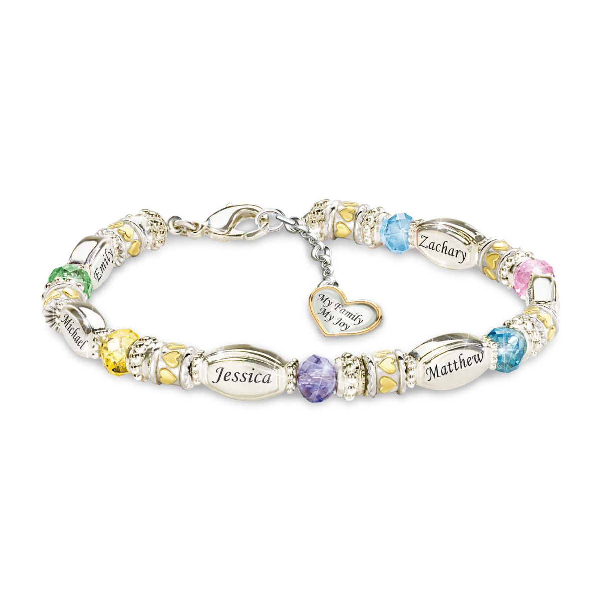 'My Family, My Joy' Personalised Bracelet