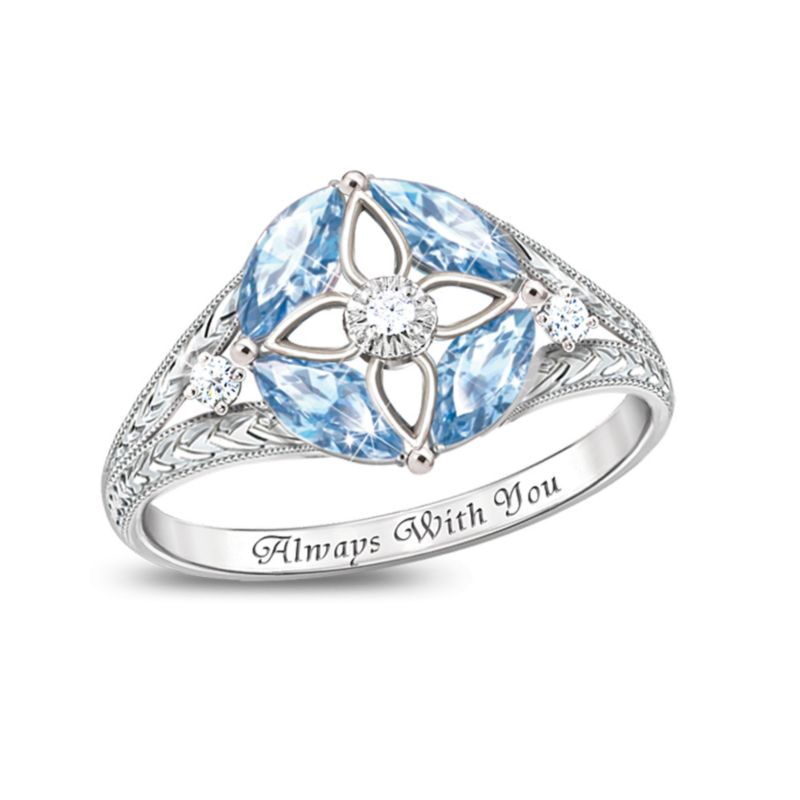 'Light Of Faith' Blue Topaz And Diamond Ladies' Ring