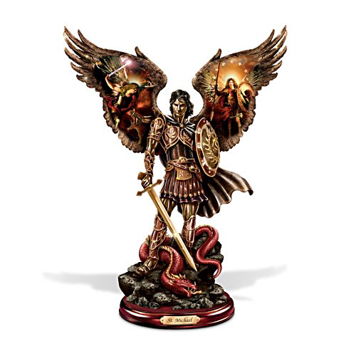 'Michael: Triumphant Warrior' Cold-Cast Bronze Sculpture