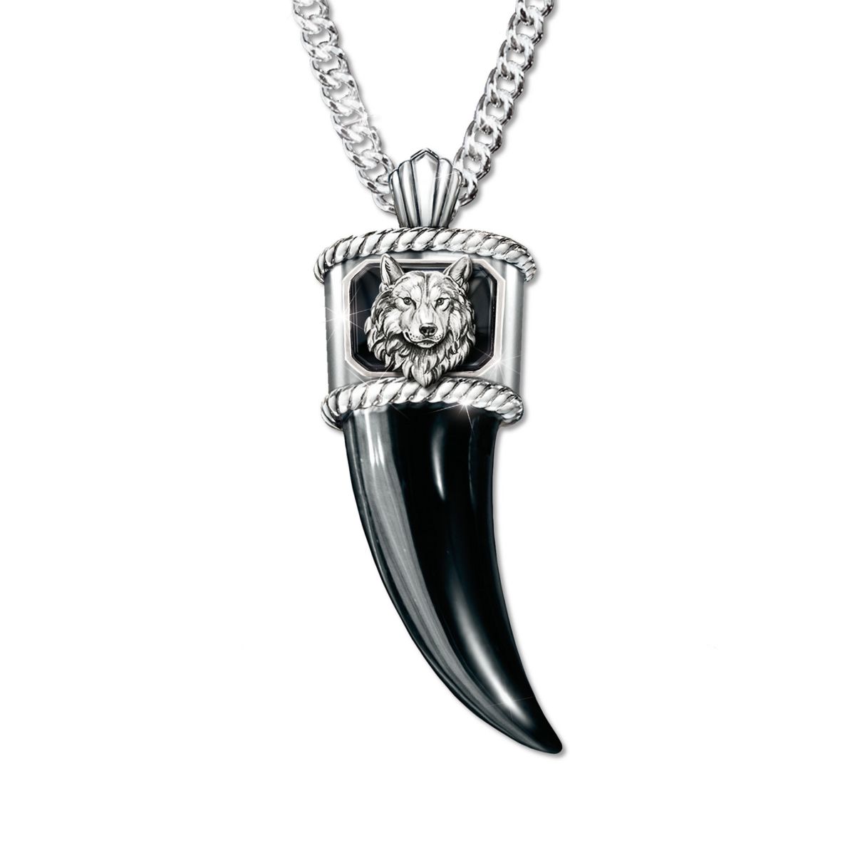 'Lone Wolf' Men's Onyx Pendant