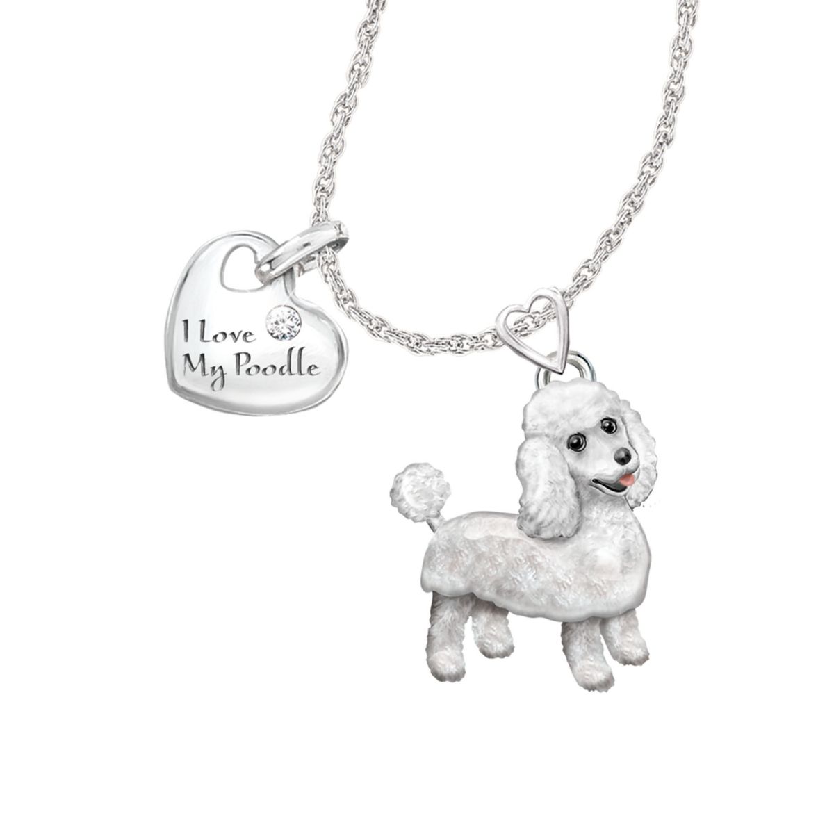 'Playful Pup' Poodle Diamond Pendant