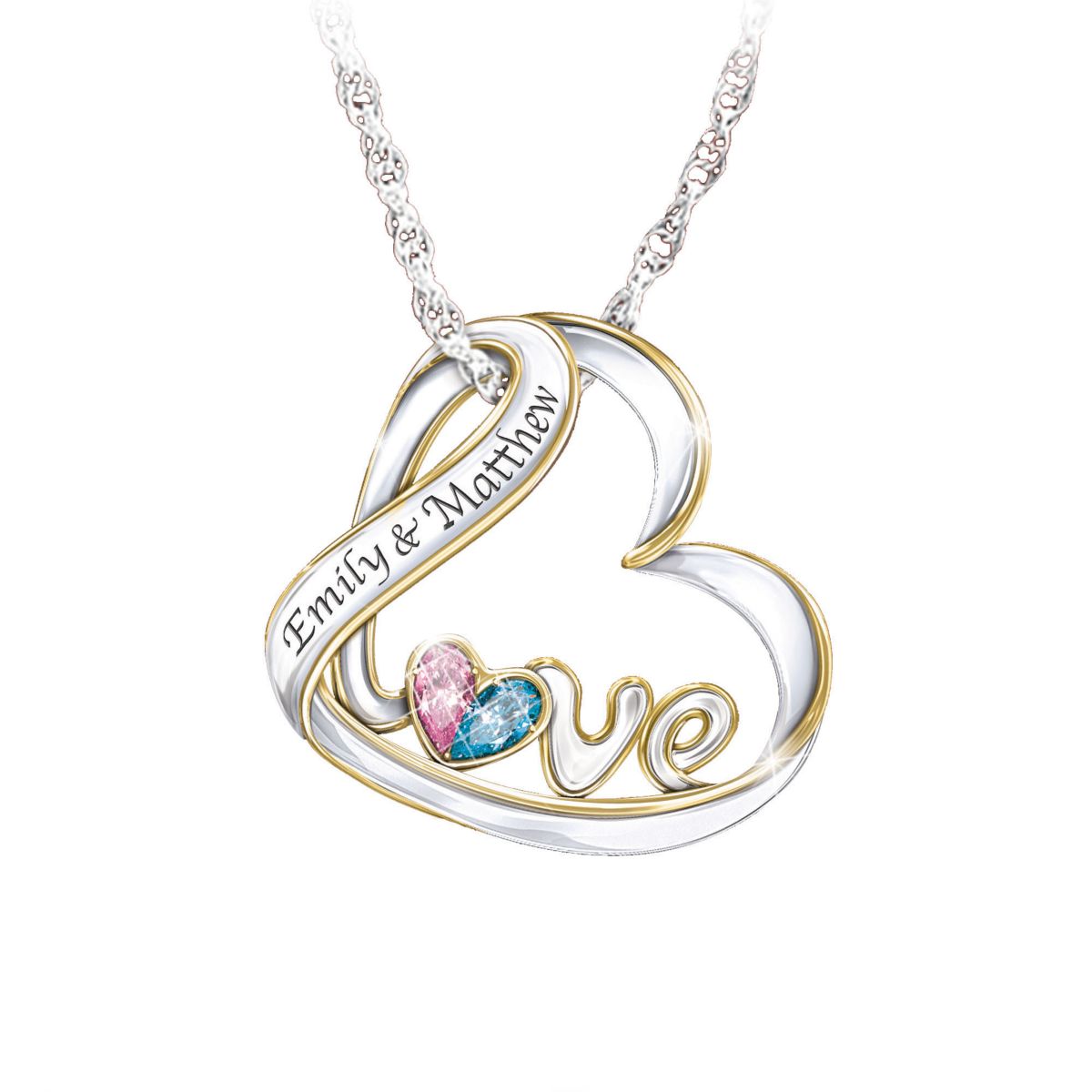 'Love's Heart' Personalised Pendant