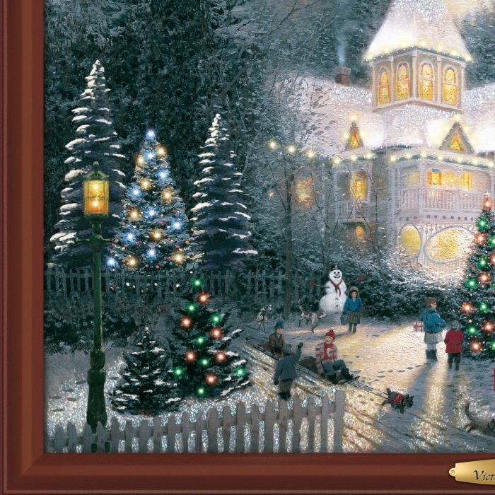 Details about   THOMAS KINKADE LED TRADITIONAL HOLIDAY SCENE ORNAMENT GIFT BOXED-2 DESIGNS 