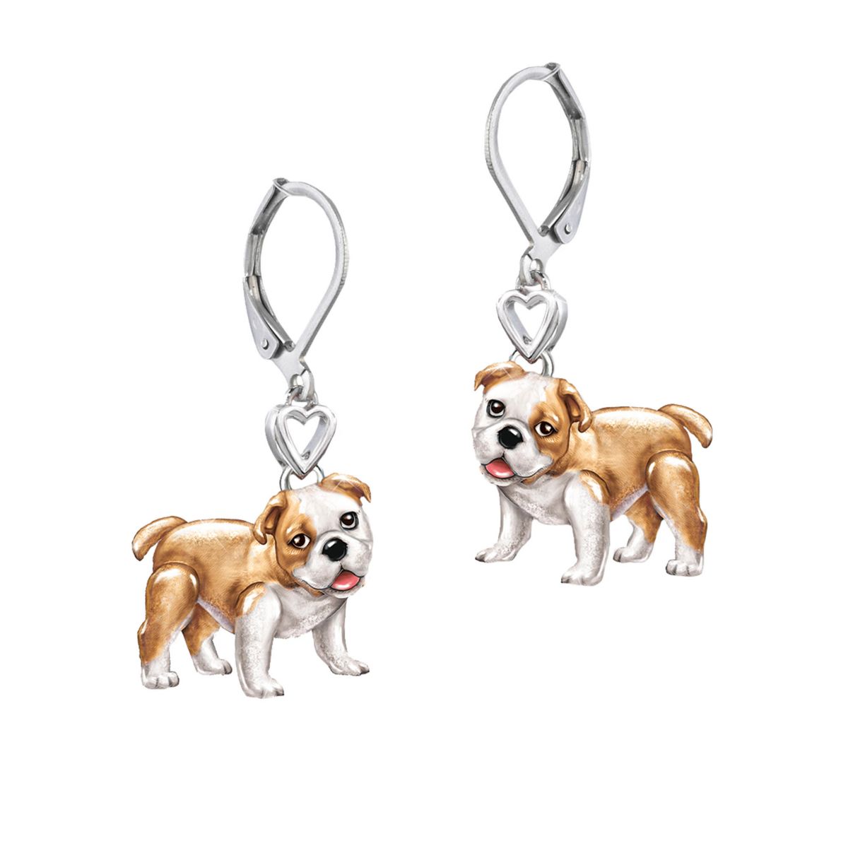 'Playful Pup' Bulldog Earrings