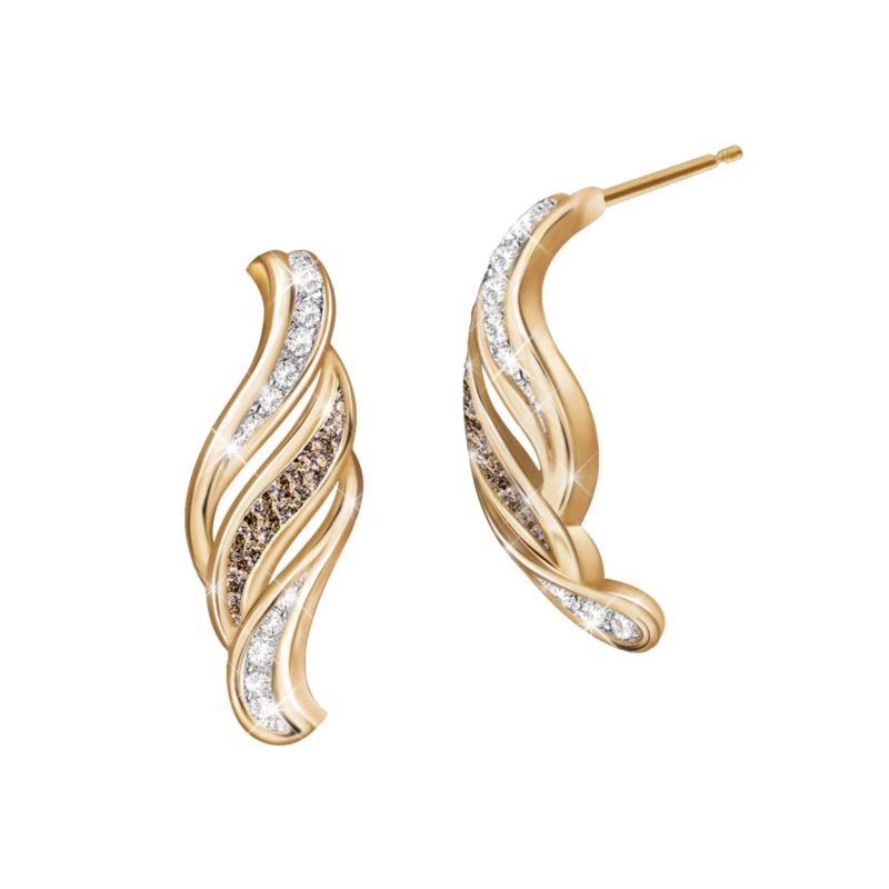 'Sweet Decadence' Mocha-Coloured Diamond Earrings