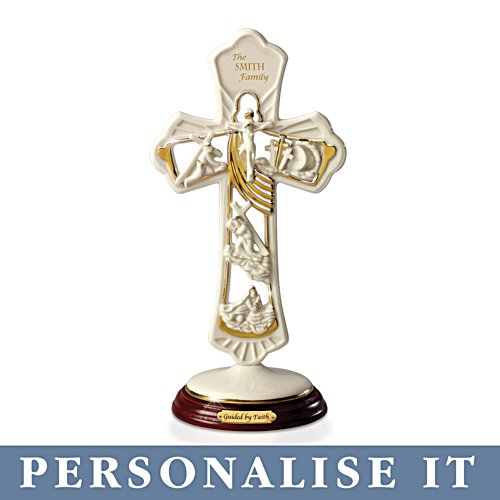 'Guided By Faith' Personalised Cross 