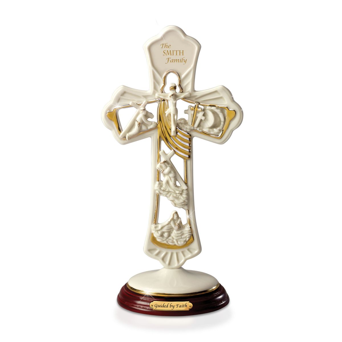 'Guided By Faith' Personalised Cross