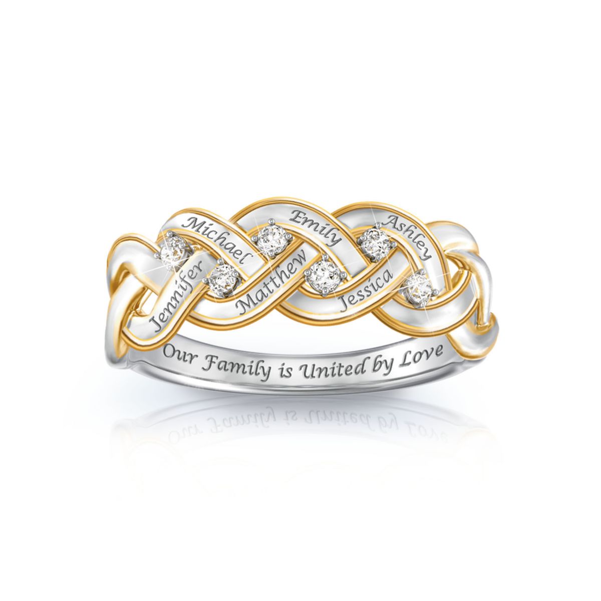 'Strength Of Family' Personalised Diamond Ring
