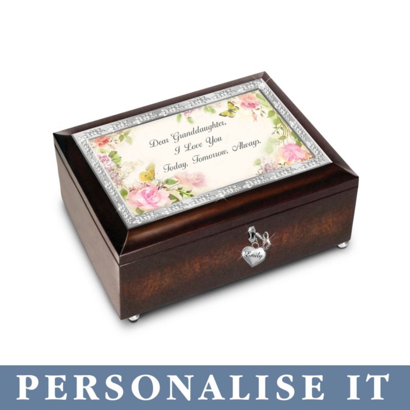 &#039;Granddaughter, I Love You Always&#039; Personalised Music Box 