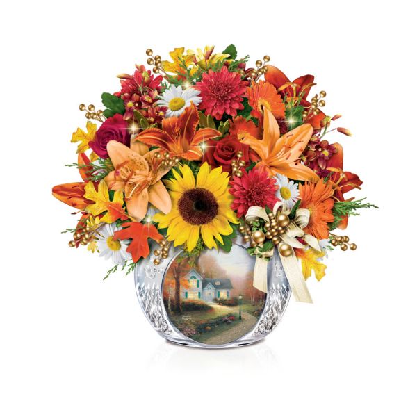 Thomas Kinkade 'Autumn's Golden Glow' Table Centrepiece