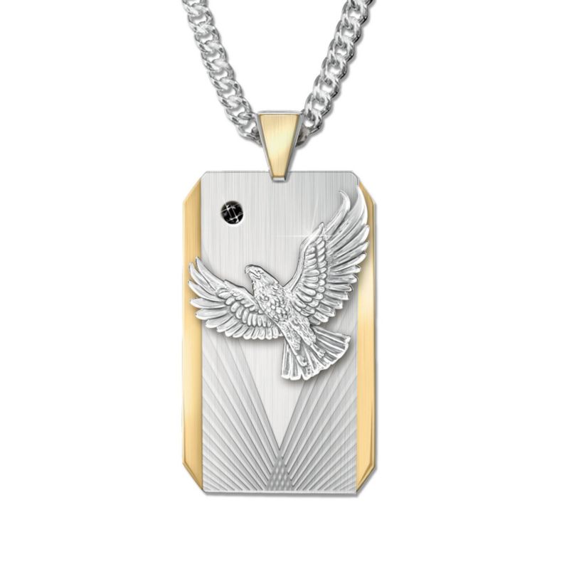 &#039;Seize The Day&#039; Son Dog Tag-Style Pendant