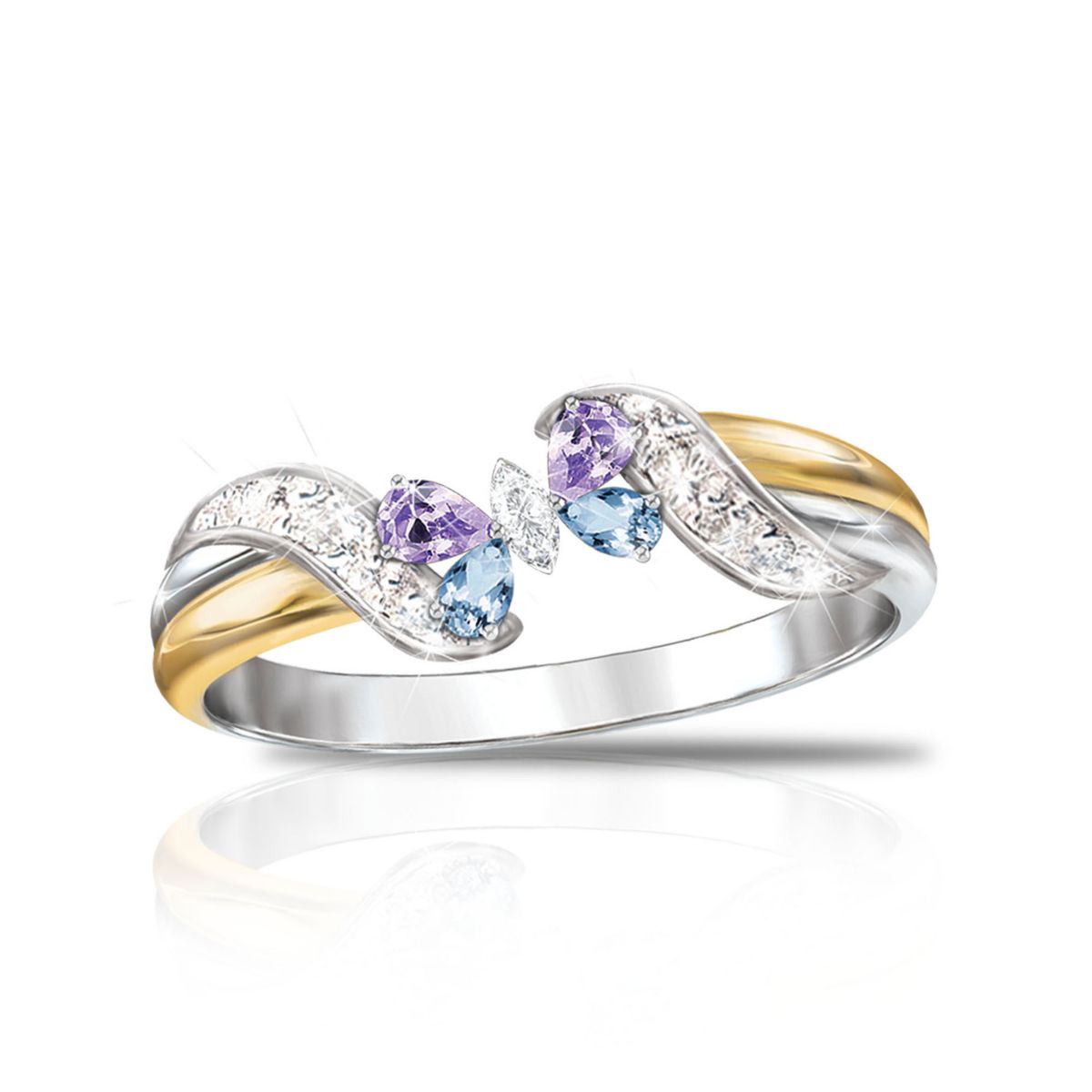 Lena Liu 'Jewelled Butterfly' Embrace Ring