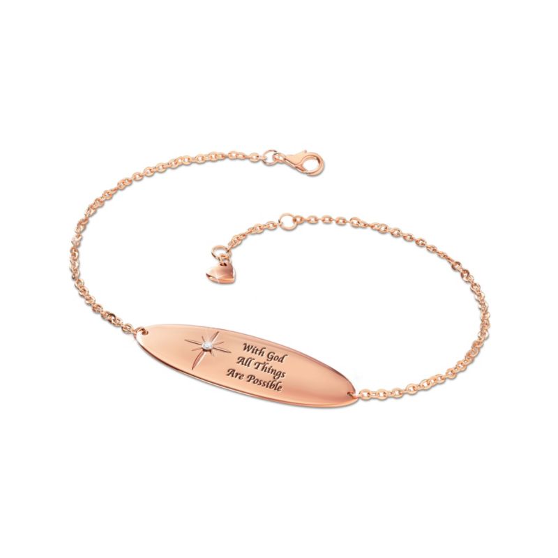 &#039;A Touch Of Heaven&#039; Copper Healing Diamond Bracelet