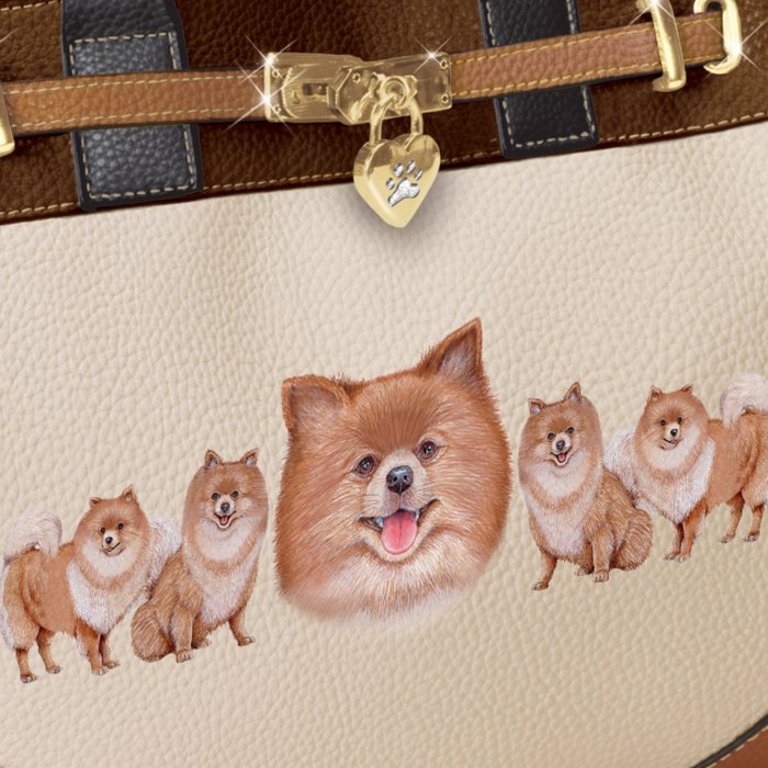 Handbags Shoulder Bag for Gym Travel Picnic Beach Stylish Pom Pomeranian Dog Women’s Tote Bag