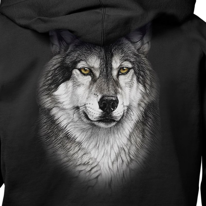 Al Agnew Wolf Art Cotton-Blend Hoodie: Al Agnew 'Lone Wolf' Men's Wolf  Hoodie