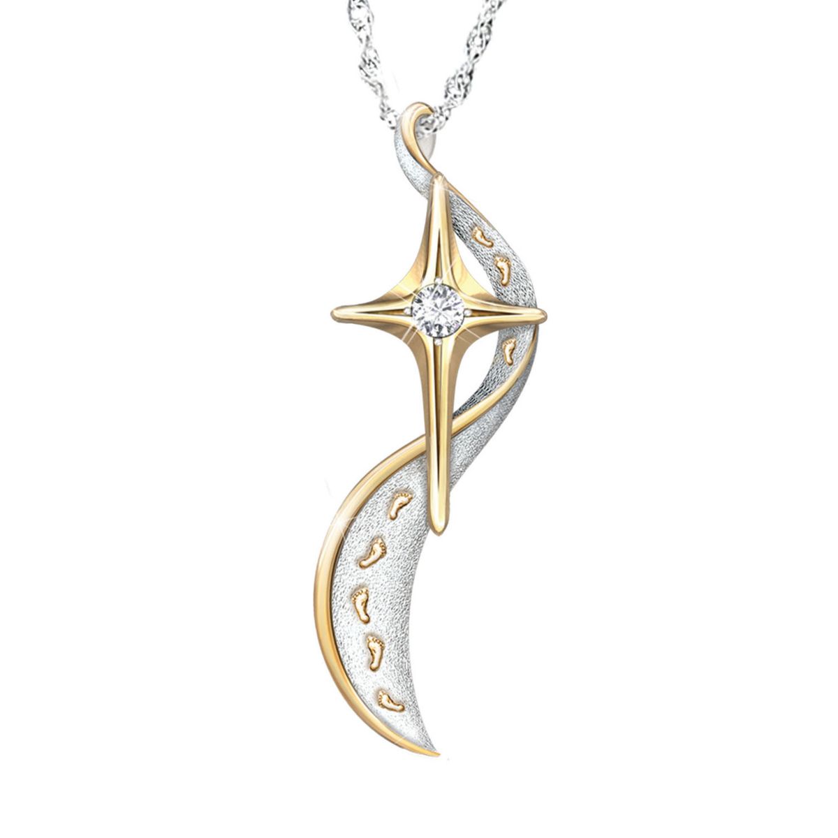 'Footprints In The Sand' Diamond Pendant
