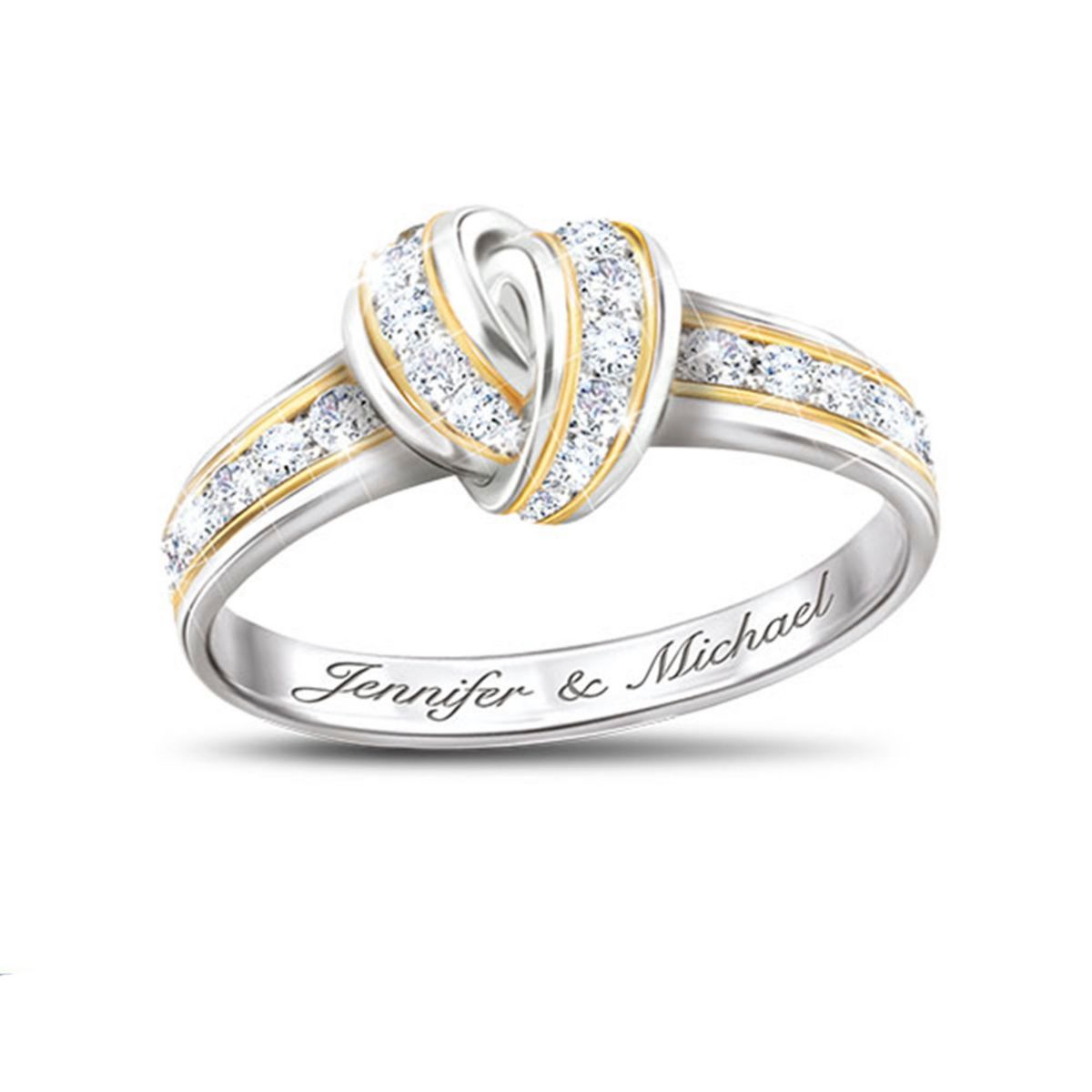 'Wrapped In Love' Personalised Diamond Ring
