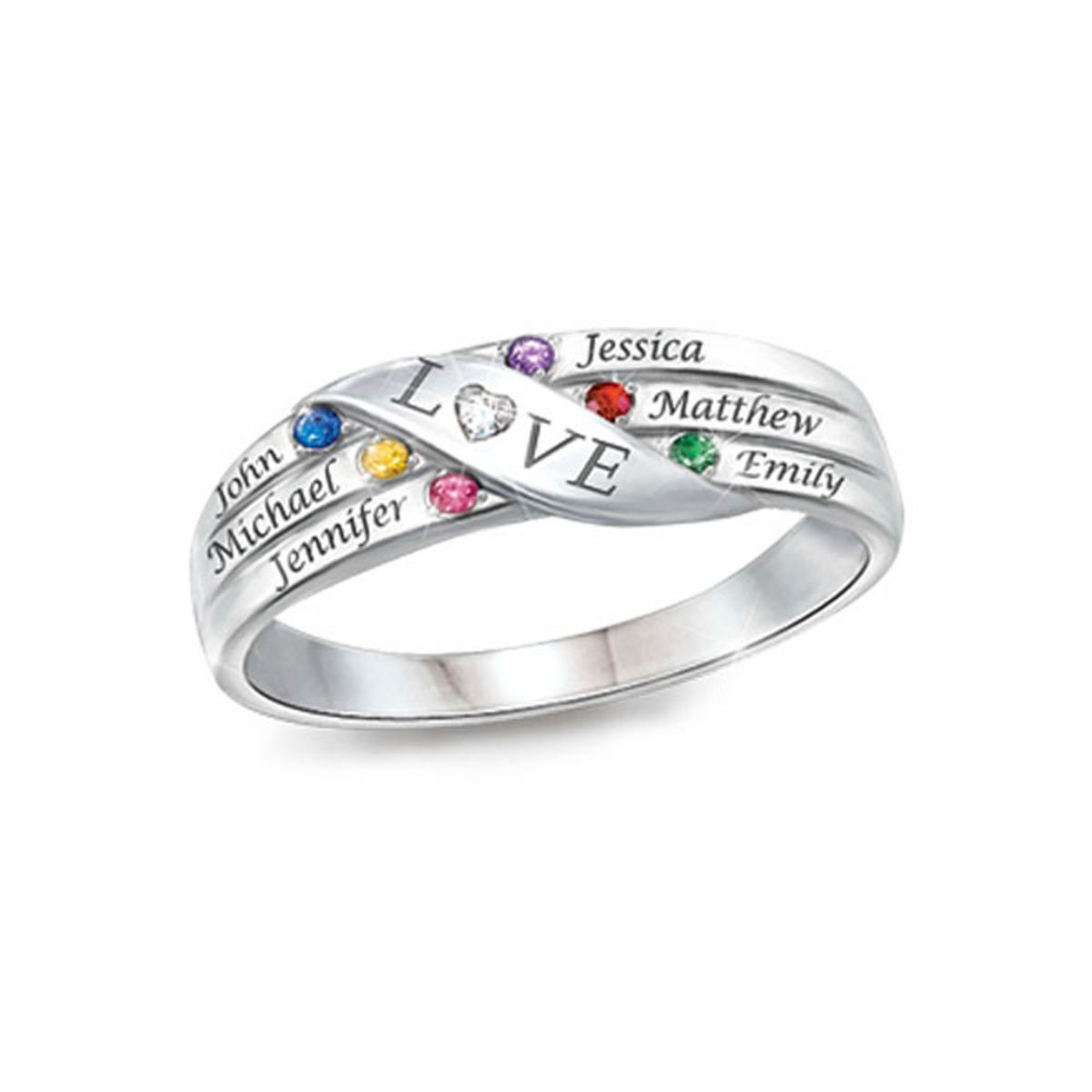 'Love Holds Our Family Together' Personalised Diamond Ring