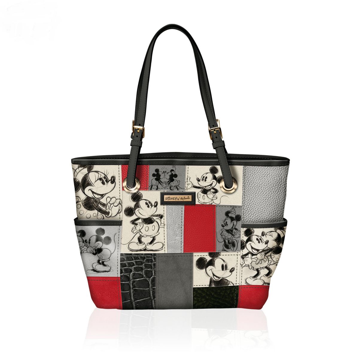 Disney 'Patches Of Love' Mickey And Minnie Tote Bag