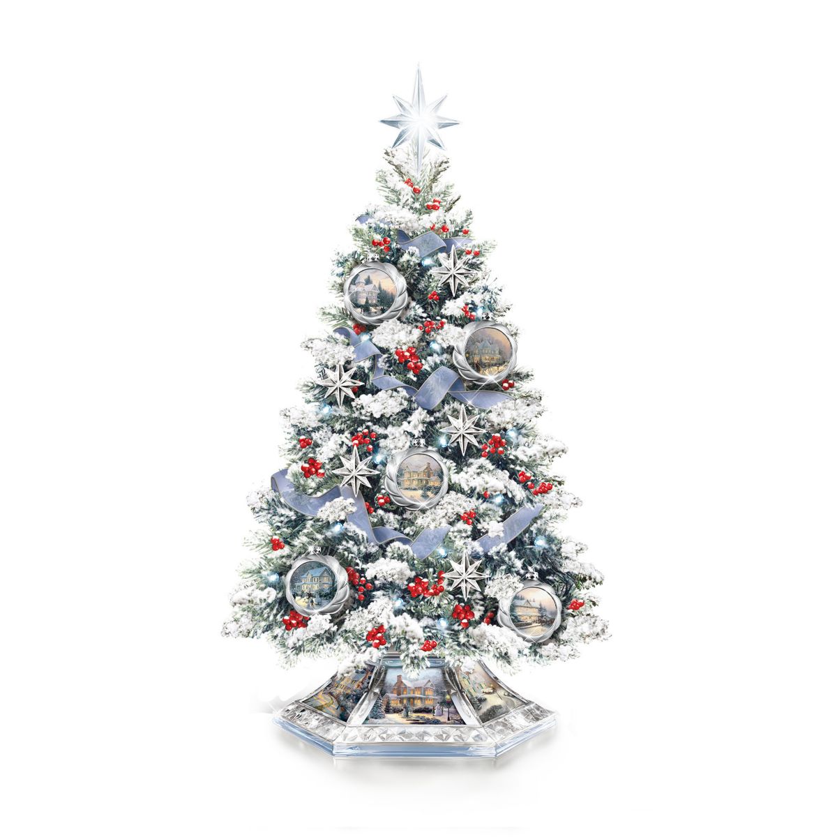 Thomas Kinkade 'Reflections Of The Season' Tabletop Tree