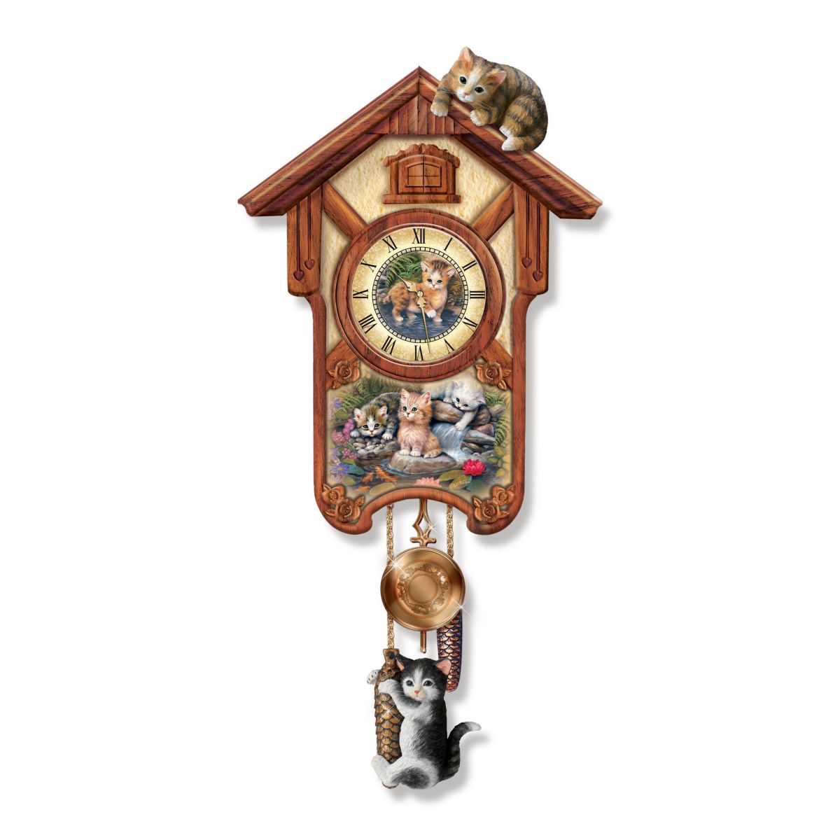 Jürgen Scholz 'Happy Tails' Art Wall Clock