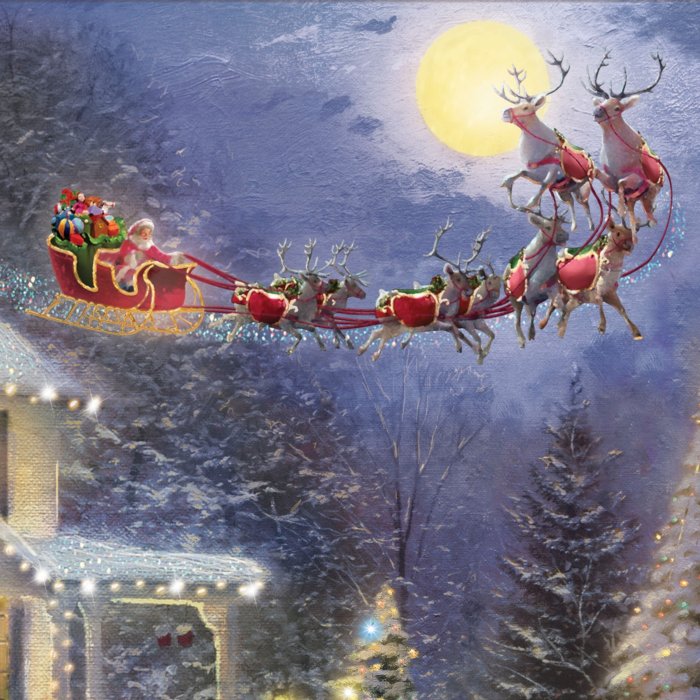 Thomas Kinkade The Night Before Christmas Wall Decor
