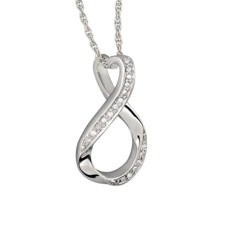 &#039;Forever My Daughter&#039; Diamond Infinity Pendant